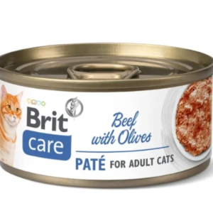 Brit Care Cat Paté Beef with Olives – lata 70 gr.