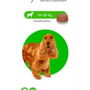 Bravecto perros medianos (10 – 20 kg) – 500 mg.