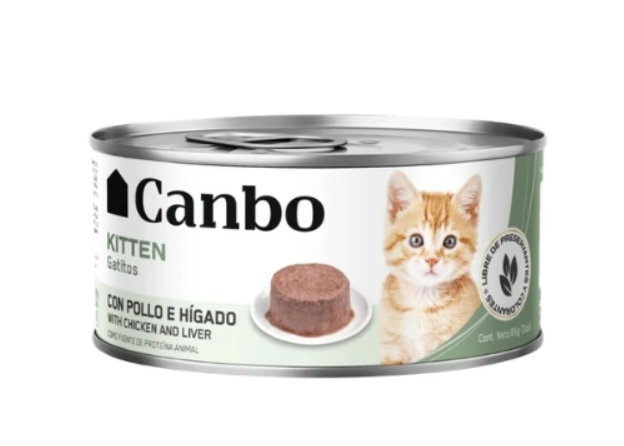 Canbo Gatitos con Pollo e Hígado – lata 85 gr.