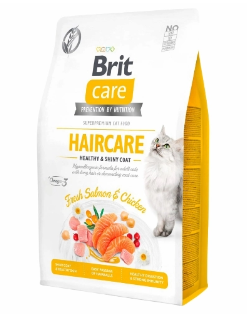 Brit Care Cat Haircare Fresh Salmon & Chicken- 7 Kg.