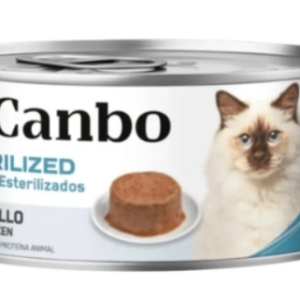 Canbo Gatos Adultos Esterilizados con Pollo – lata 85 gr.