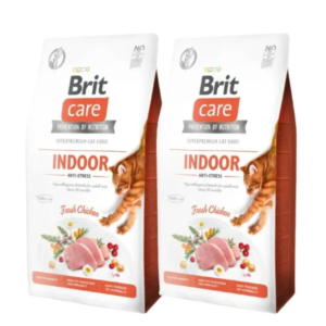Brit Care Cat Indoor Antiestress Fresh Chicken – 2 kg. – 2 bolsas por