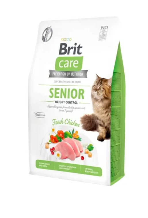 Brit Care Cat Senior y Weight Control Fresh Chicken – 2 kg.